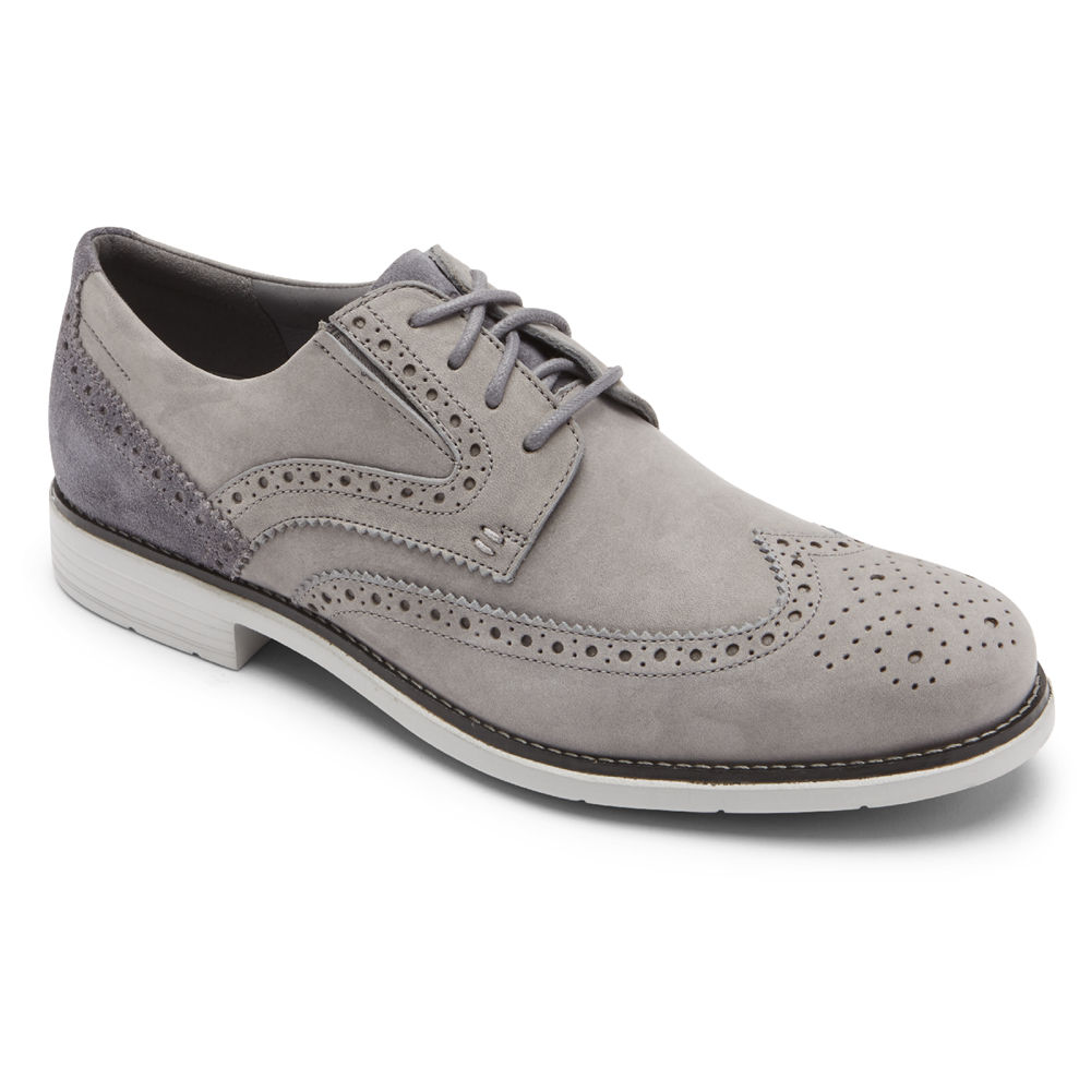 ロック ポート スニーカー メンズ グレー - Total Motion クラシック Dress Wingtip - OPQ604751